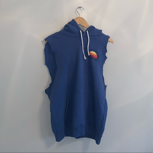 Old Navy Other - Old Navy Sleeveless Cali Blue Hoodie size L